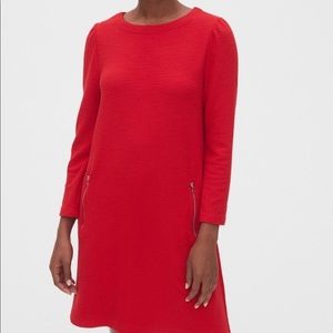 Gap Zip Pocket Puff Sleeve Dress
